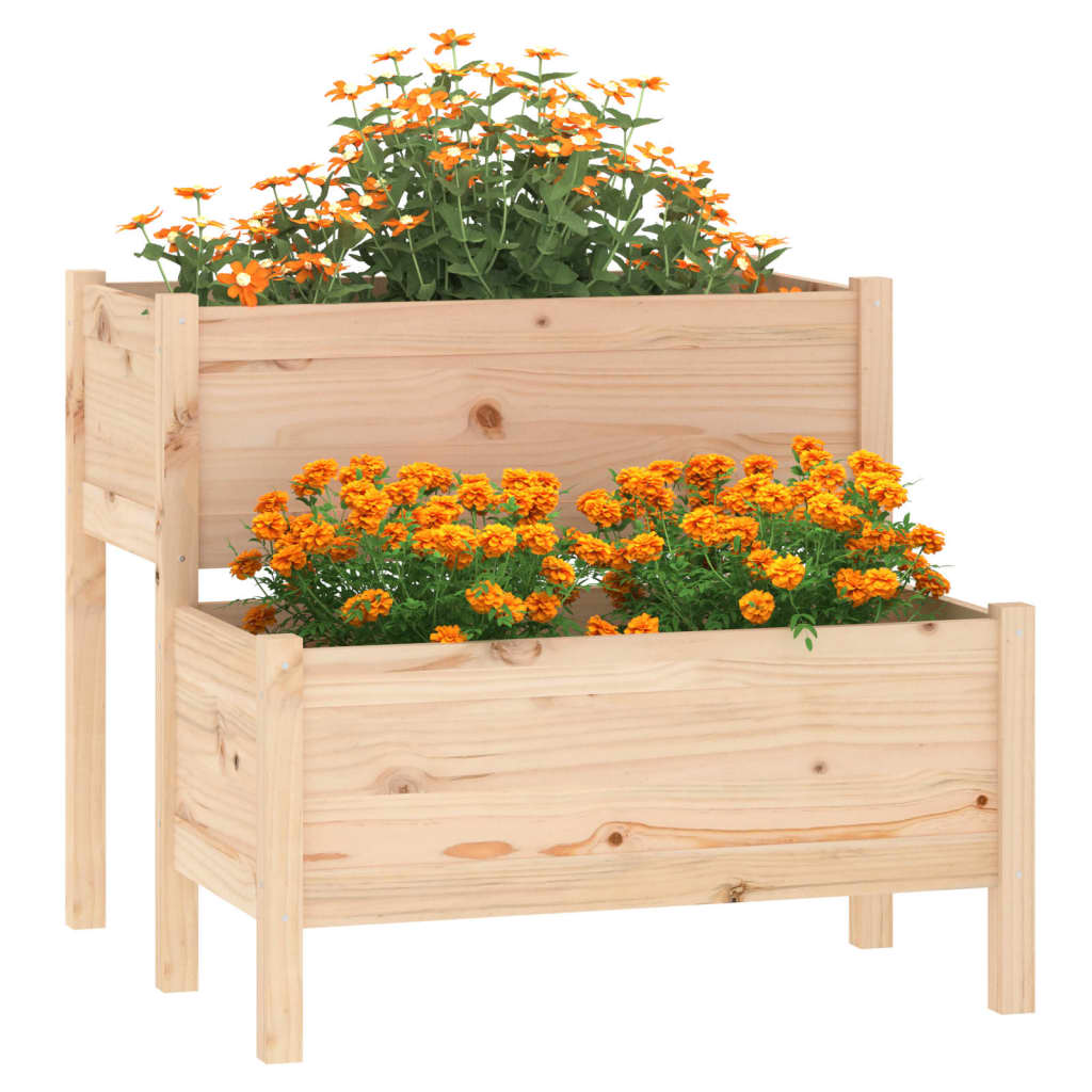 VidaXL Plantenbak 84,5x84x75 cm massief groenhout