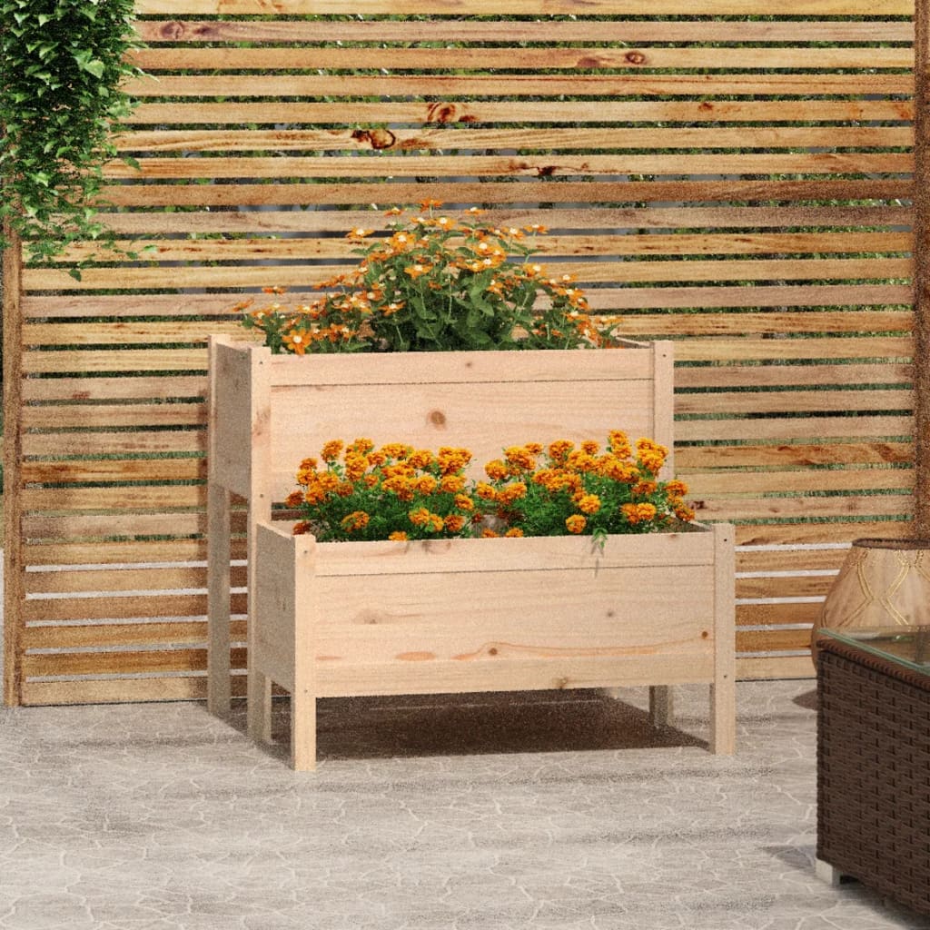 VidaXL Plantenbak 84,5x84x75 cm massief groenhout