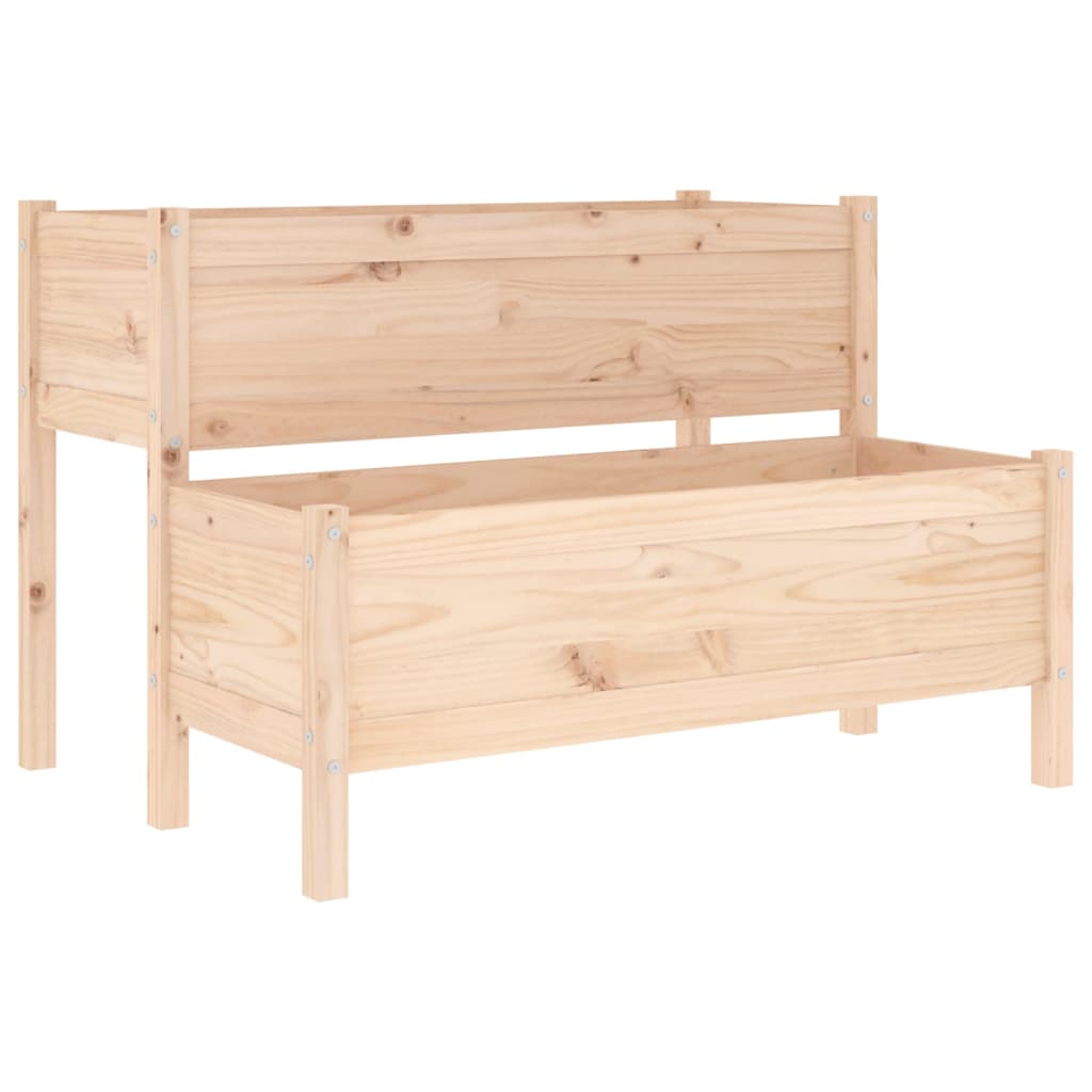 Vidaxl plantenbak 110x84x75 cm massief groenhout
