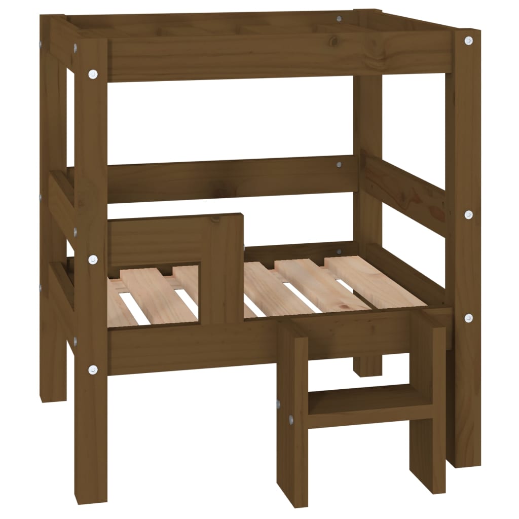 Vidaxl hondenmand 55,5x53,5x60 cm massief groenenhout honingbruin