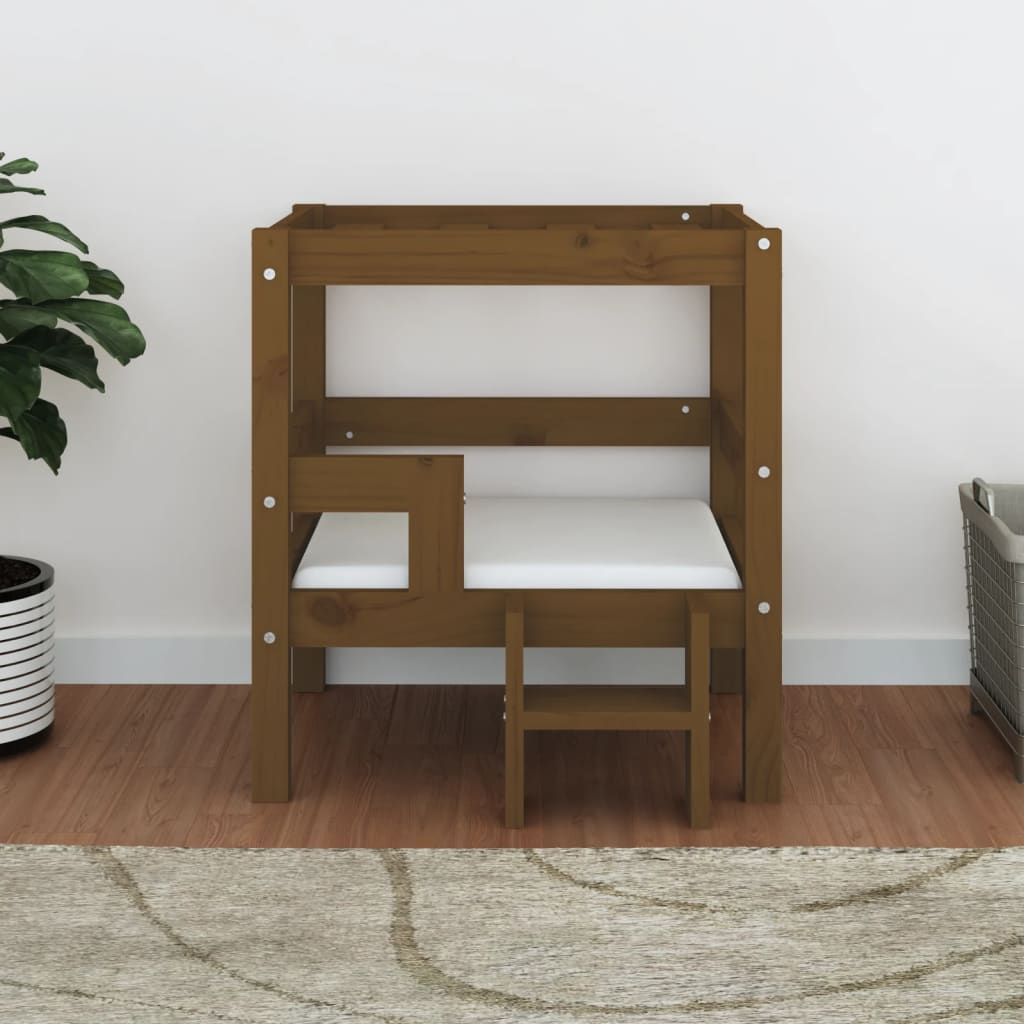 Vidaxl hondenmand 55,5x53,5x60 cm massief groenenhout honingbruin