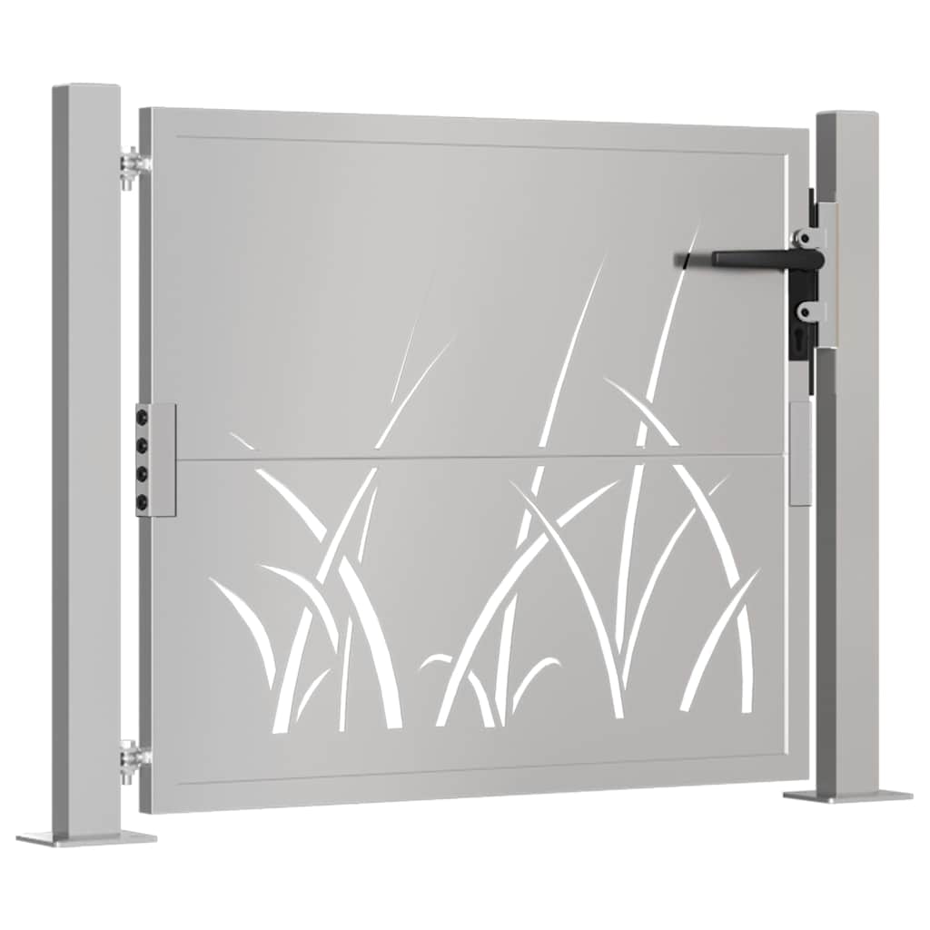 Vidaxl poort grasontwerp 100x100 cm cortenstaal