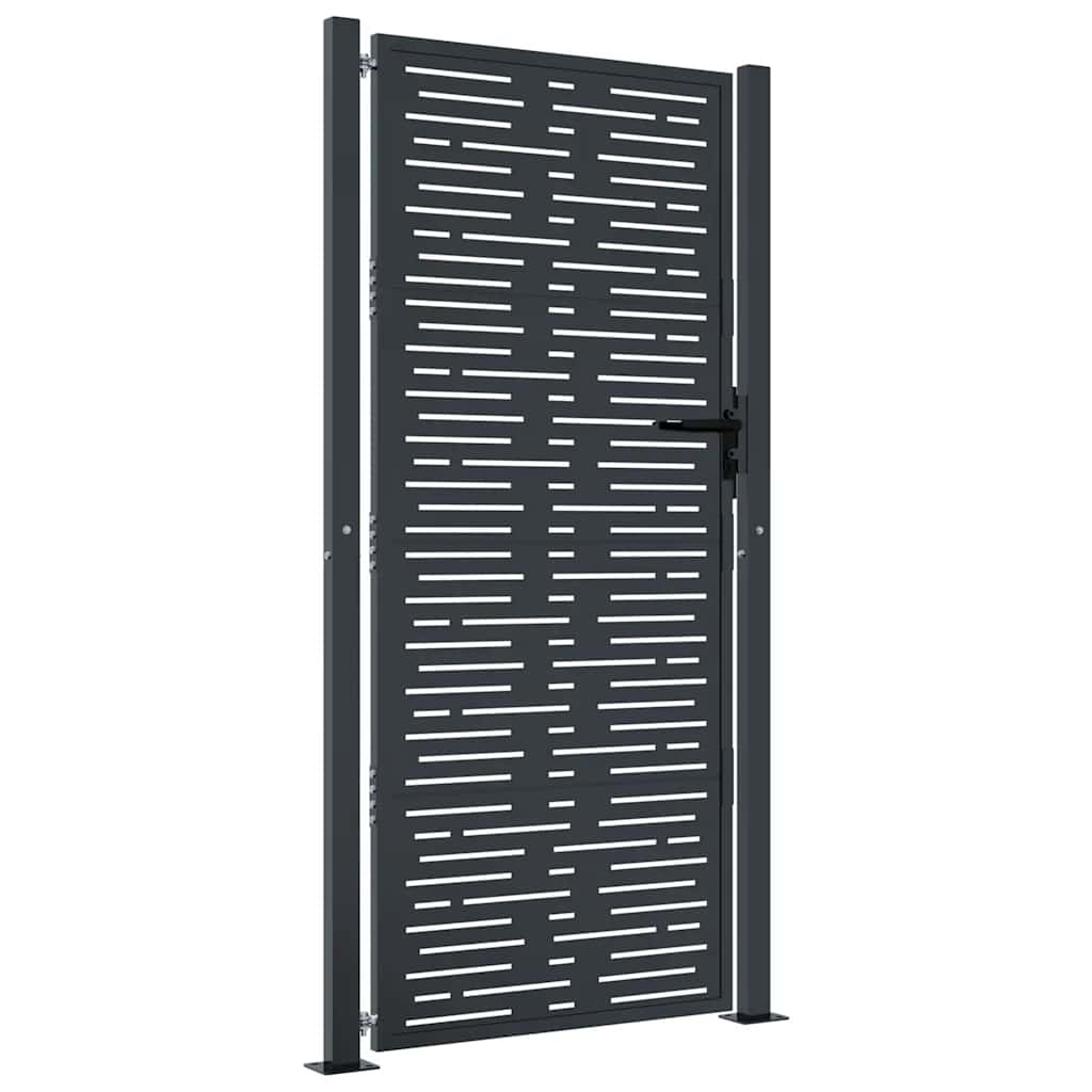 VidaXL Poort 105x205 cm met vierkant staal antracietkleurig