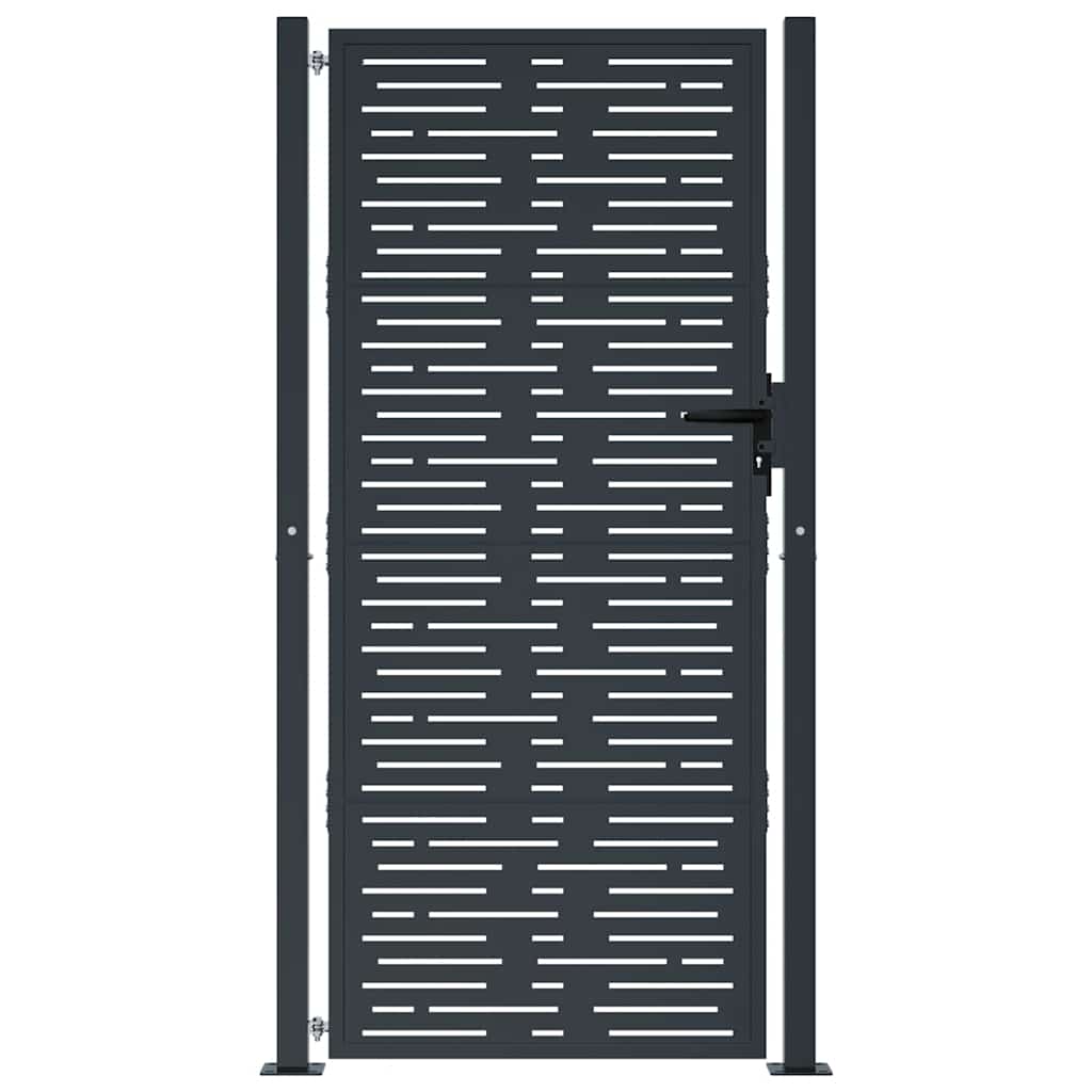 VidaXL Poort 105x205 cm met vierkant staal antracietkleurig