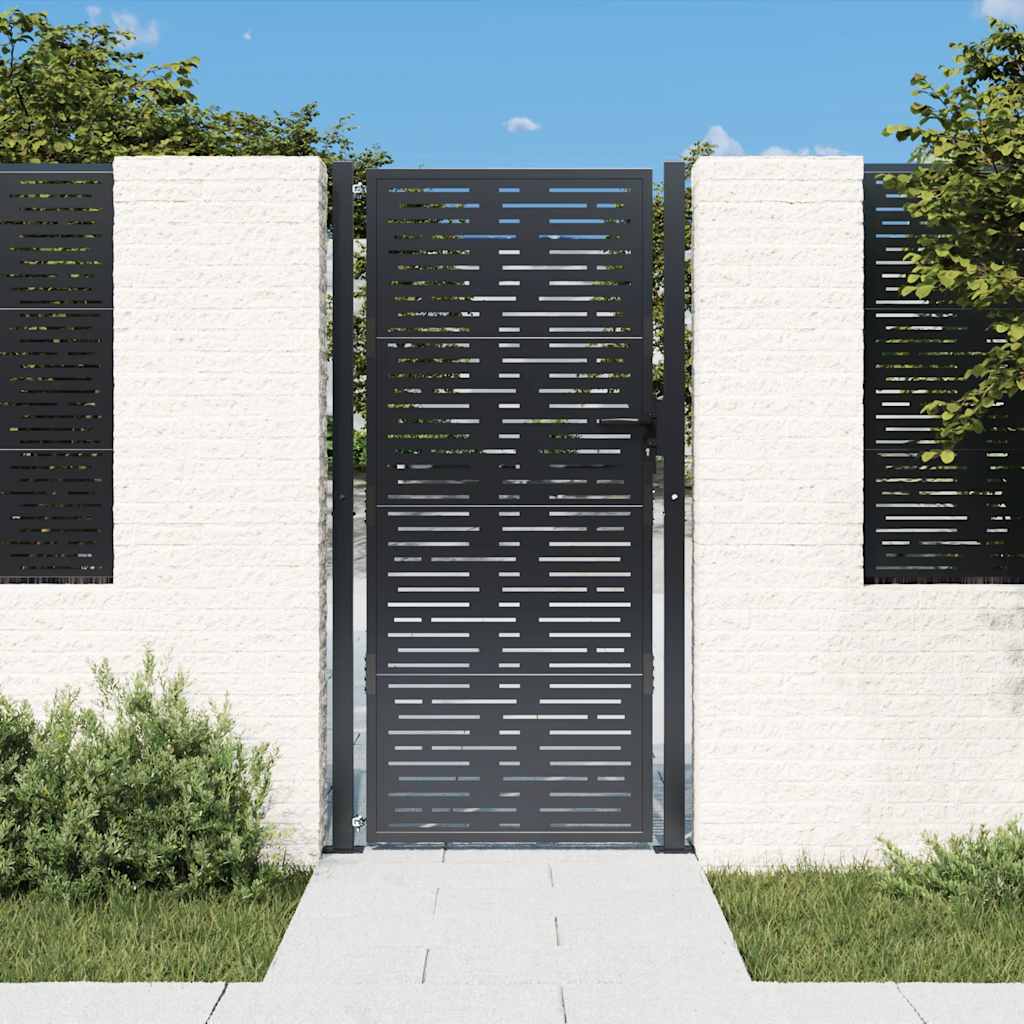 VidaXL Poort 105x205 cm met vierkant staal antracietkleurig