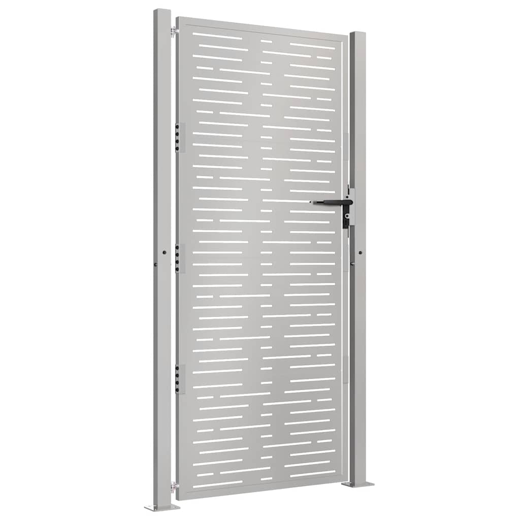 Vidaxl poort 100x175 cm vierkant cortenstaal