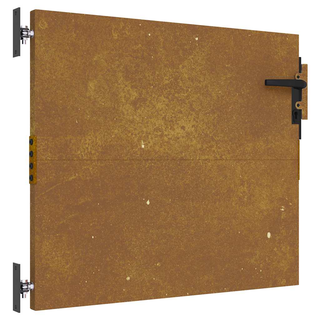 Vidaxl poort 85x100 cm boomontwerp cortenstaal