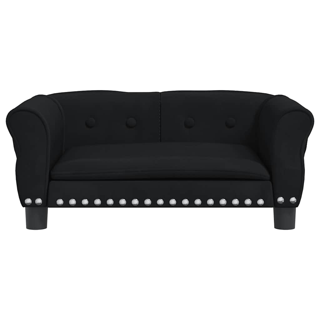 Vidaxl hondenmand 70x45x30 cm fluweel zwart