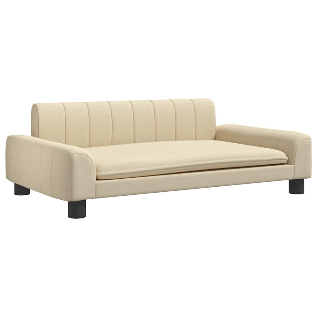 Vidaxl hondenmand 90x53x30 cm stof crèmekleurig