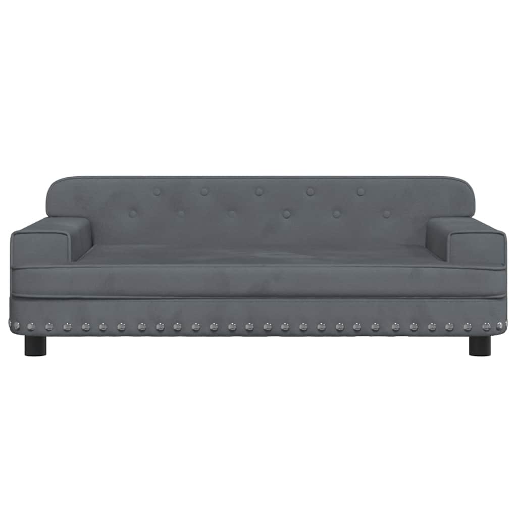 Vidaxl hondenmand 90x53x30 cm fluweel donkergrijs