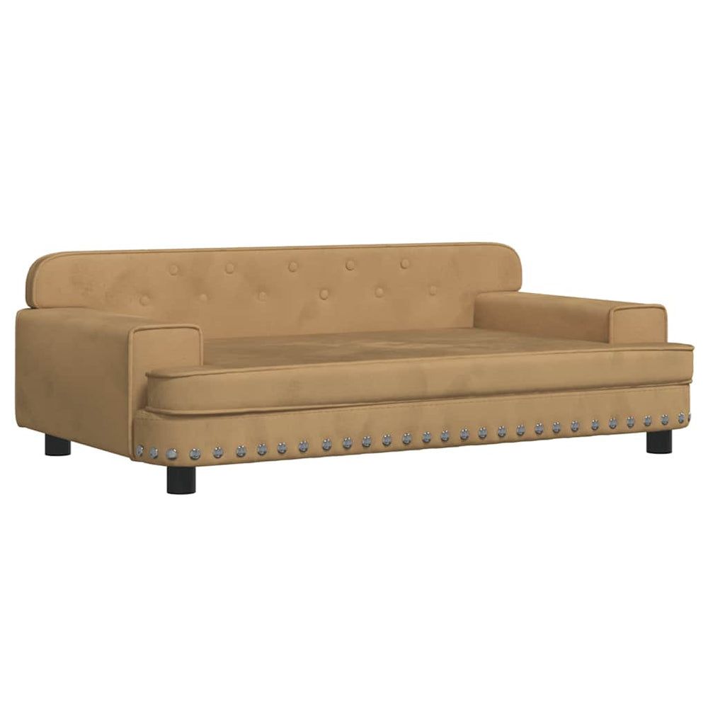 Vidaxl hondenmand 90x53x30 cm fluweel bruin