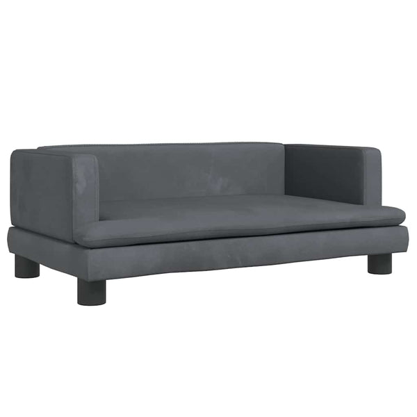 Vidaxl hondenmand 80x45x30 cm fluweel donkergrijs