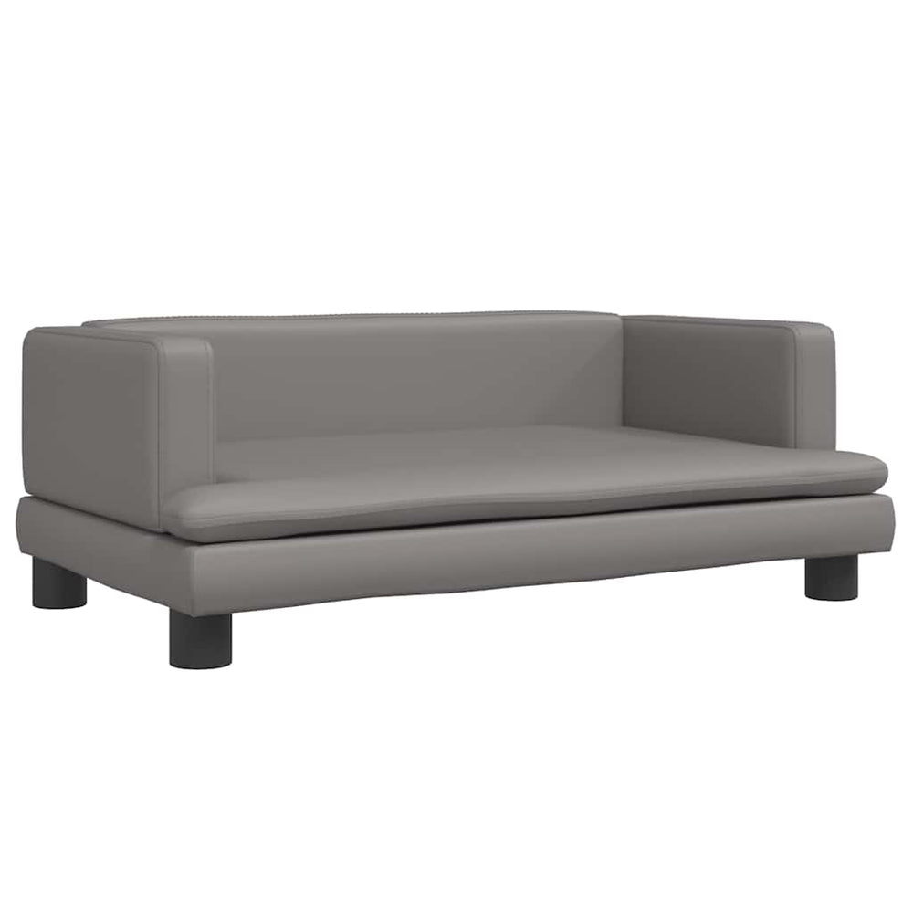 Vidaxl hondenmand 80x45x30 cm kunstleer grijs