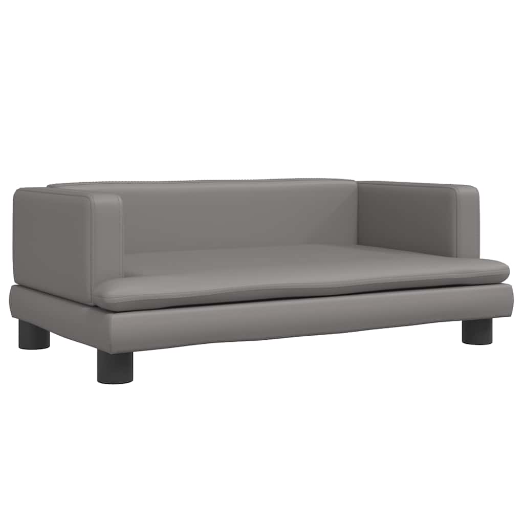 Vidaxl hondenmand 80x45x30 cm kunstleer grijs