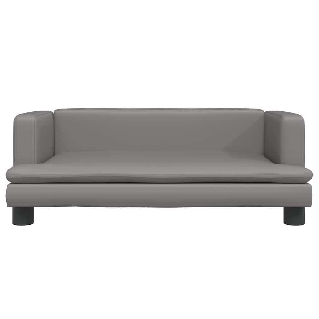 Vidaxl hondenmand 80x45x30 cm kunstleer grijs