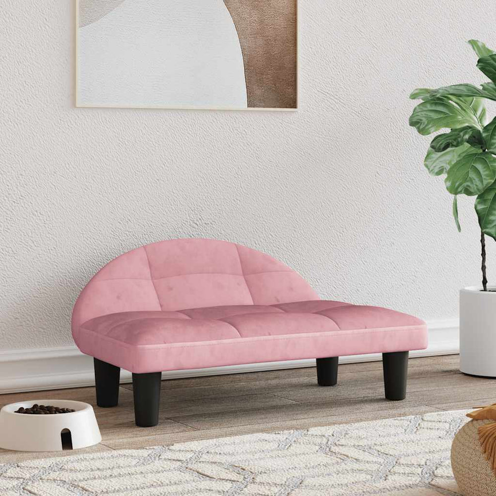 Vidaxl hondenmand 70x52x30 cm fluweel roze