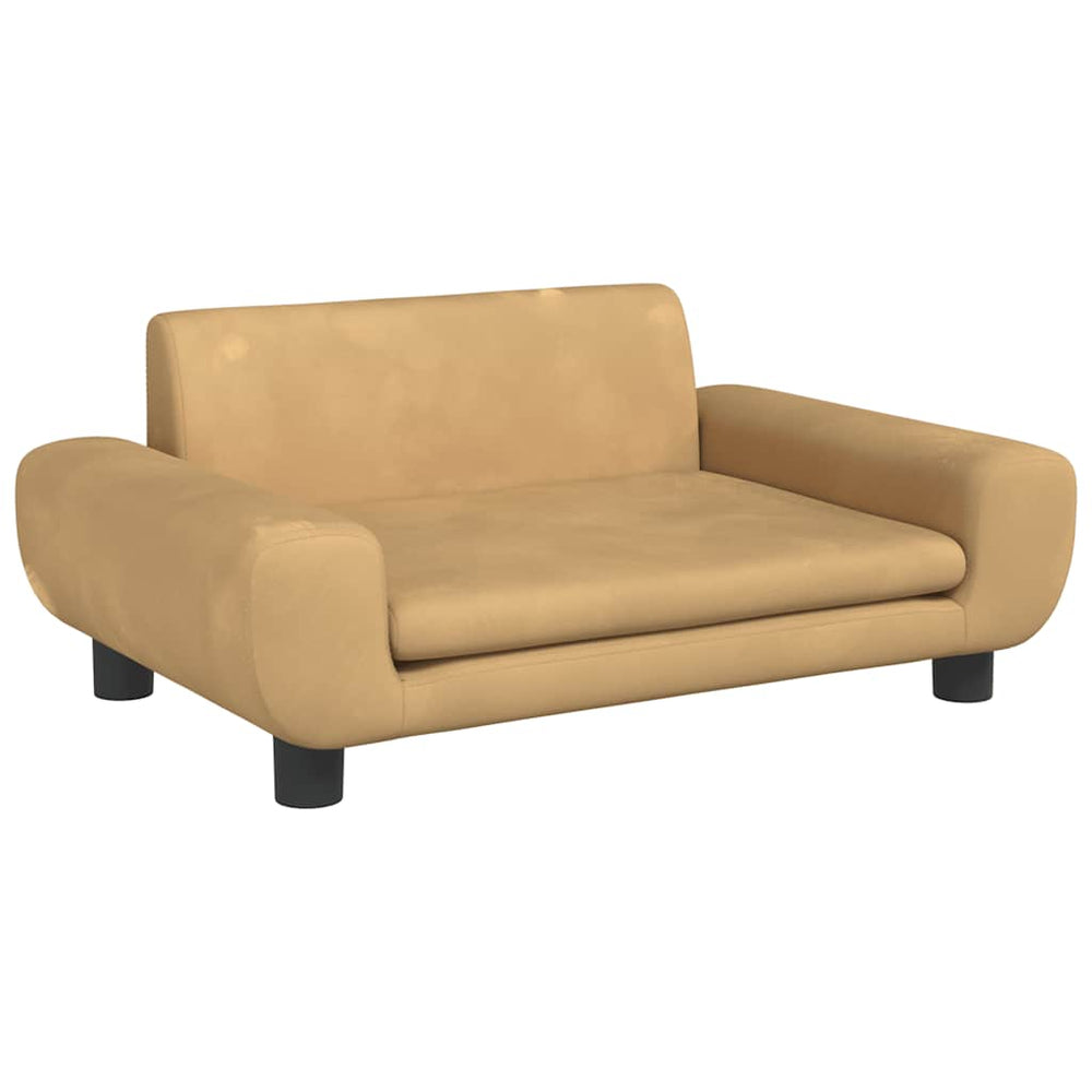 Vidaxl hondenmand 70x45x33 cm fluweel bruin