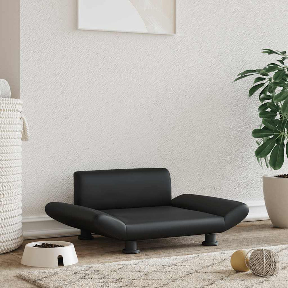 Vidaxl hondenmand 70x45x28 cm kunstleer zwart