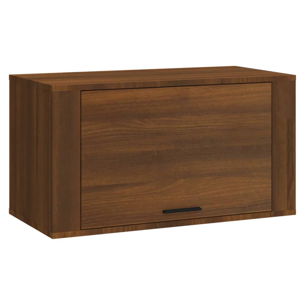 VidaXL Wandschoenenkast 70x35x38 cm massief groenhout bruineiken