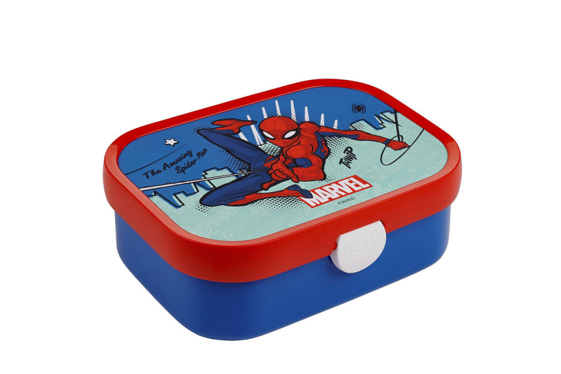 Mepal lunchbox campus - 750 ml - broodtrommel met vakjes voor kinderen - geschikt voor 4 boterhammen - spiderman