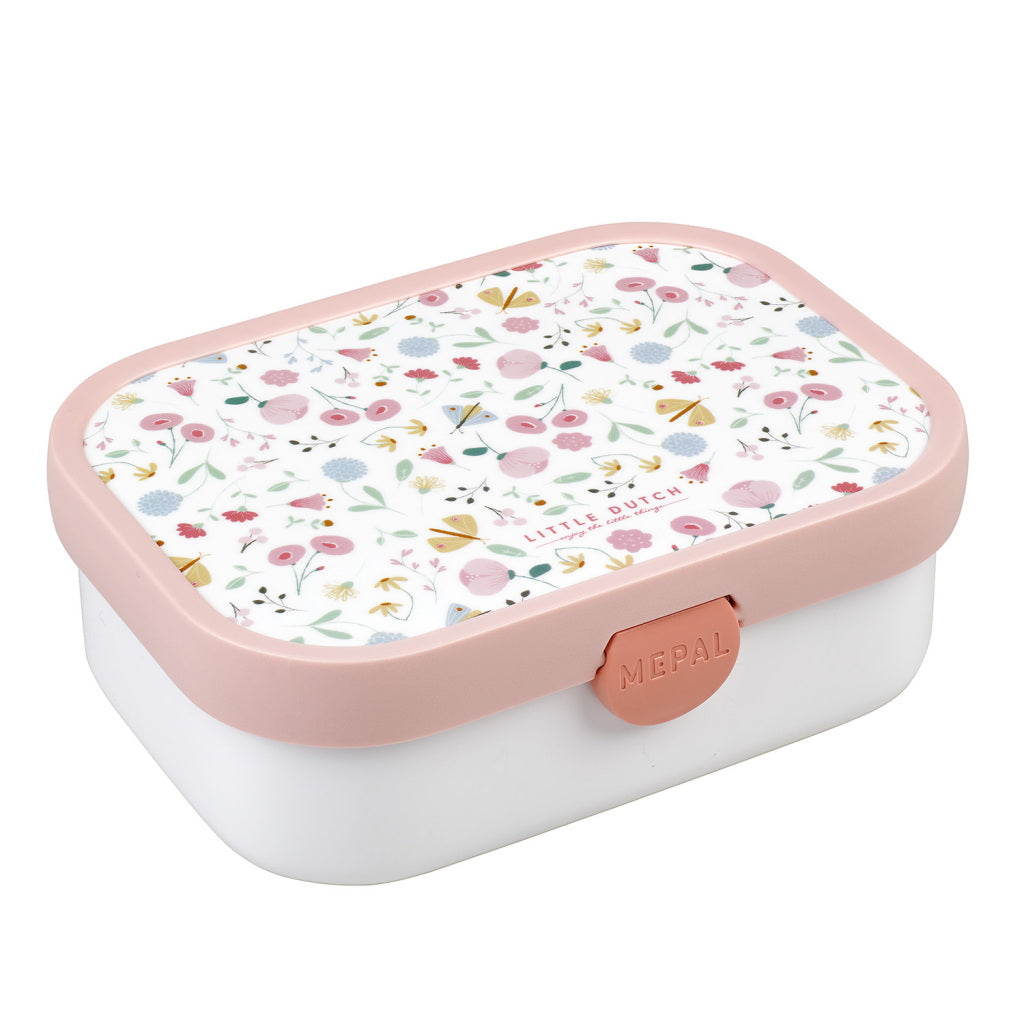 Mepal campus lunchbox little dutch flowers and butterflies roze wit