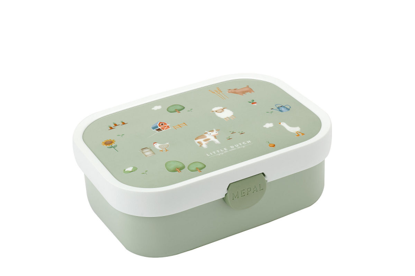 Mepal lunchbox campus little dutch - 750 ml - broodtrommel met vakjes voor kinderen - geschikt voor 4 boterhammen - little farm