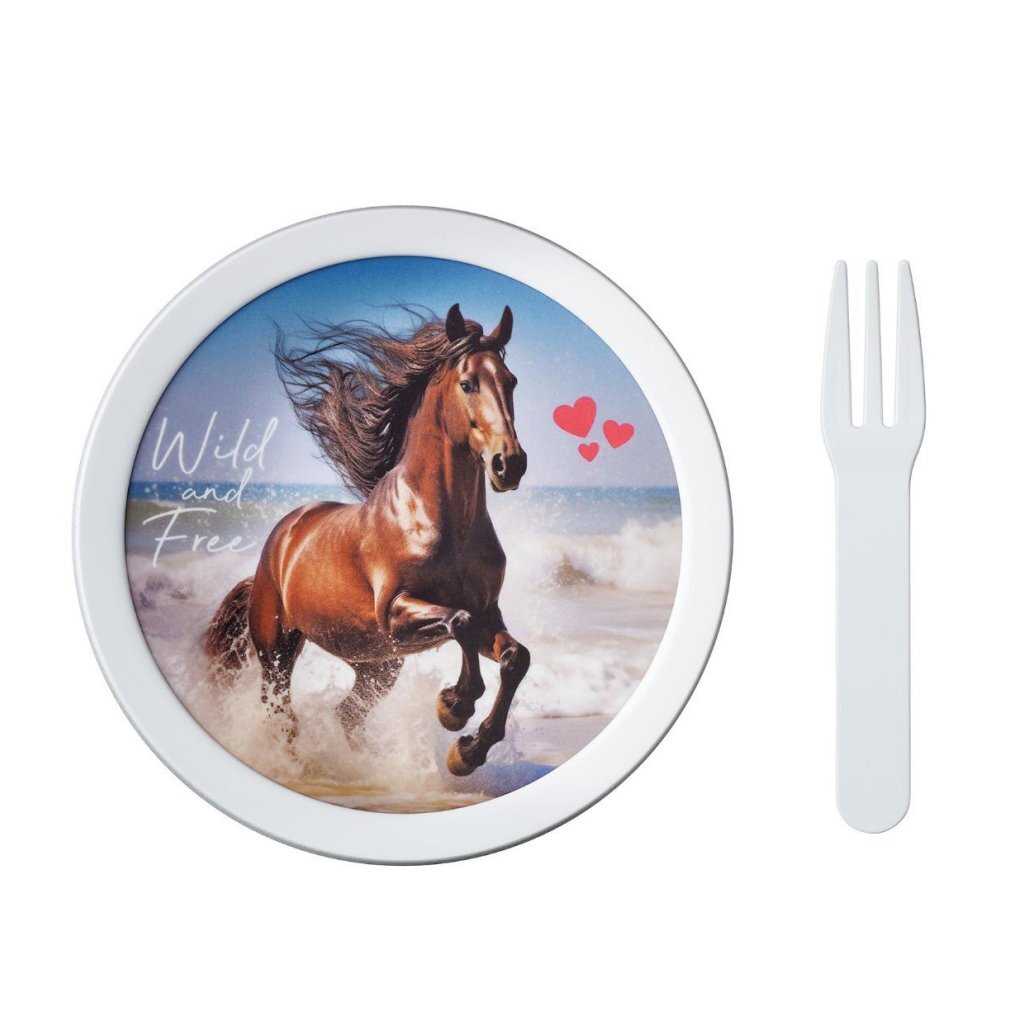 Mepal campus fruitbox 300 ml wild paard wit blauw