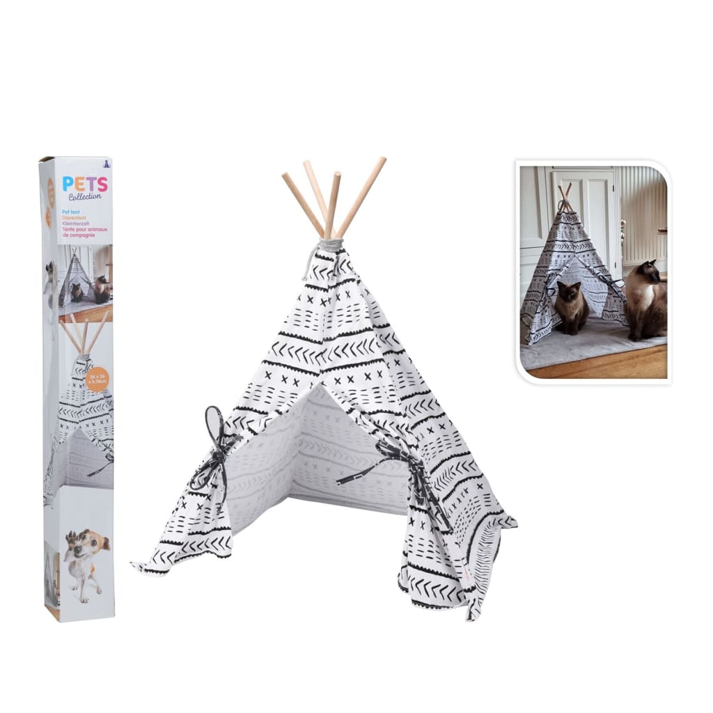 Huisdierencollectie verschillende tent tipi 56x56x74 cm canvas