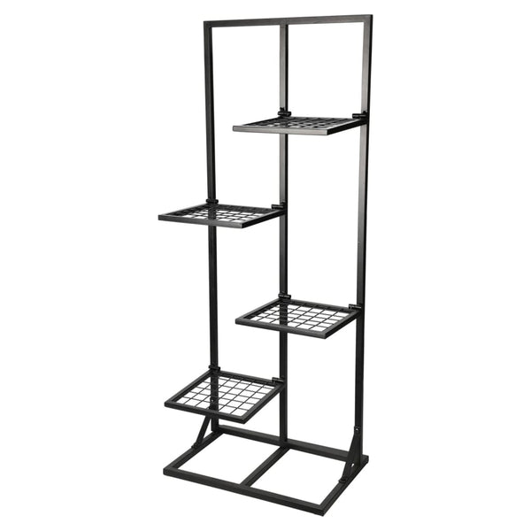 Progarden plantenrek met 4 schappen 40x27x102 cm zwart