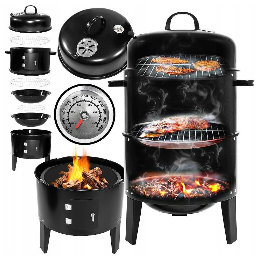 Bbq houtskoolbarbecue 78 cm zwart