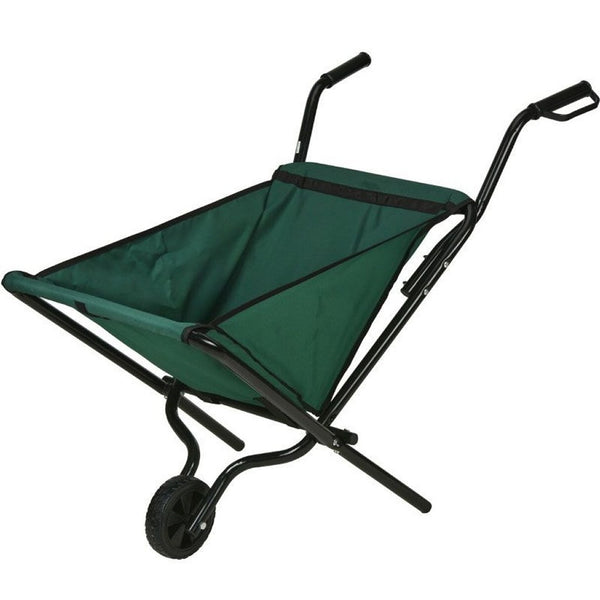 Overige merken opvouwbare kruiwagen 110x56x64 cm groen zwart