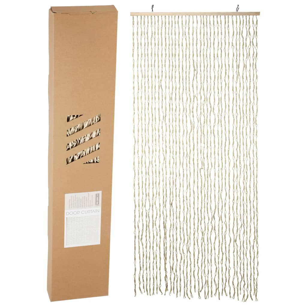HS Collection HS Collection Deurgordijn 90x200 cm bamboe naturel