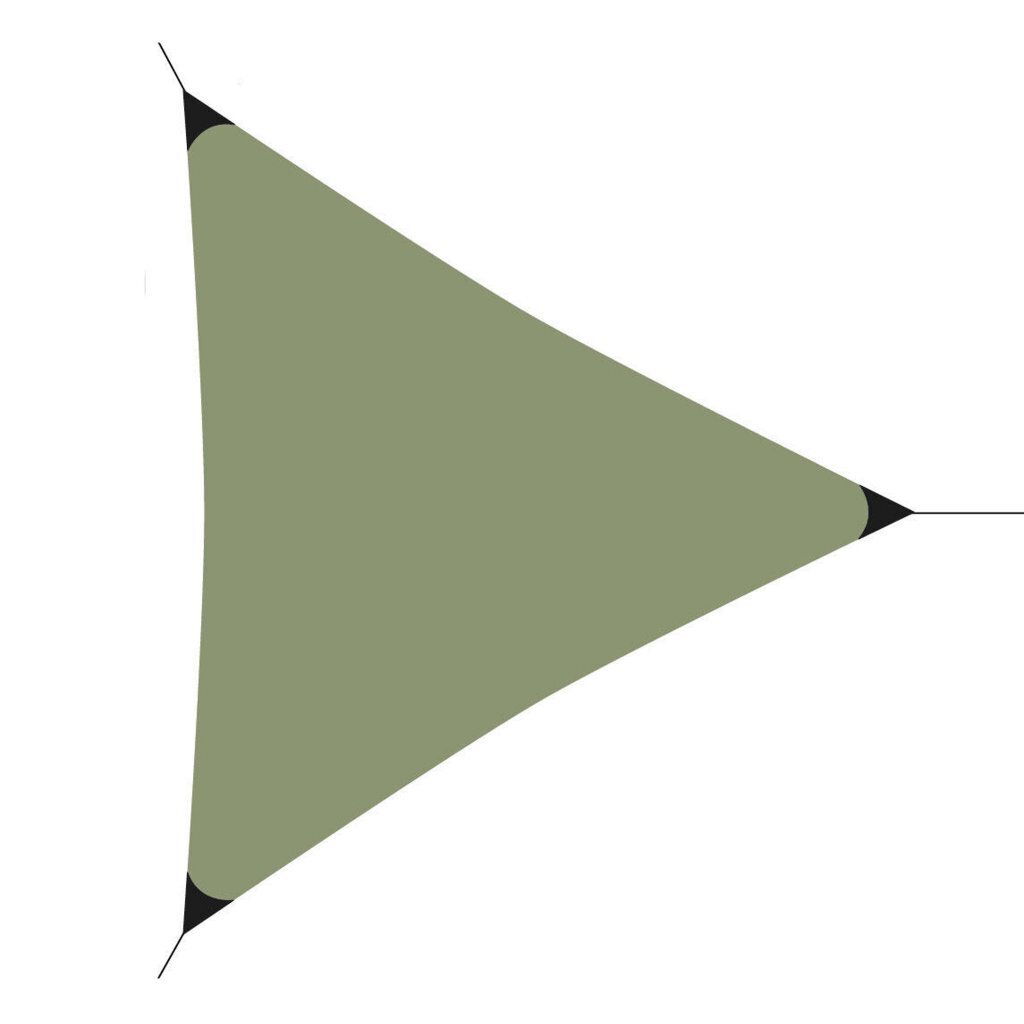 Overige merken schaduwdoek 300x300x300 cm groen