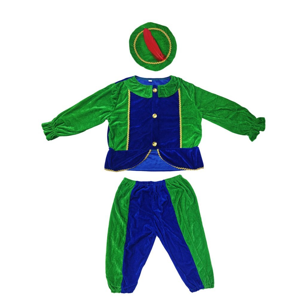 Overige merken pietenpak 98-104 groen blauw