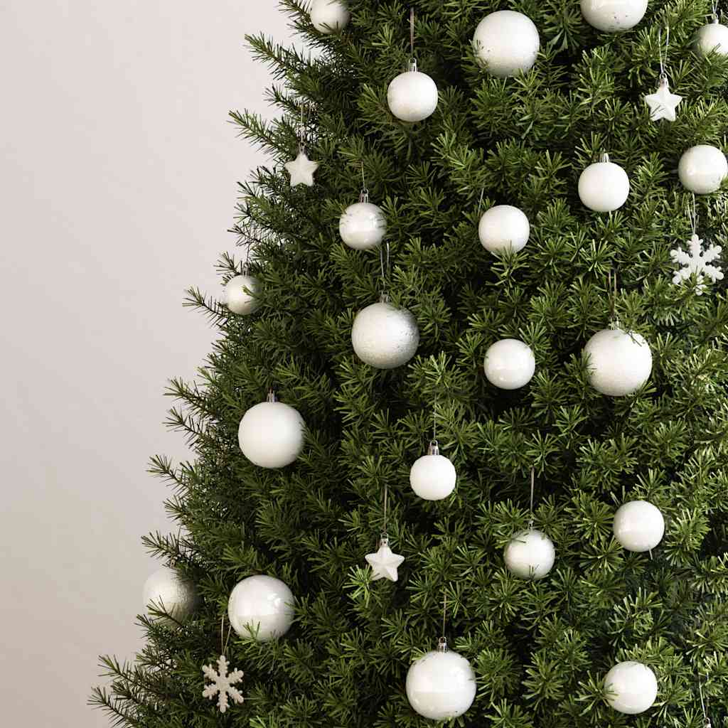 VidaXL 111-delige Kerstballenset piepschuim wit