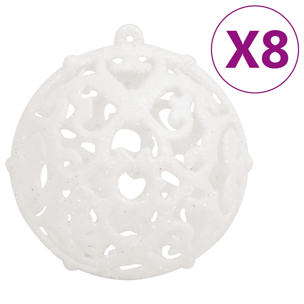 VidaXL 111-delige Kerstballenset piepschuim wit