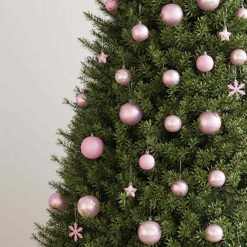 VidaXL 111-delige Kerstballenset piepschuim roze