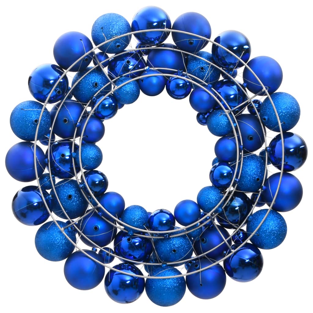 Vidaxl kerstkrans 45 cm piepschuim blauw