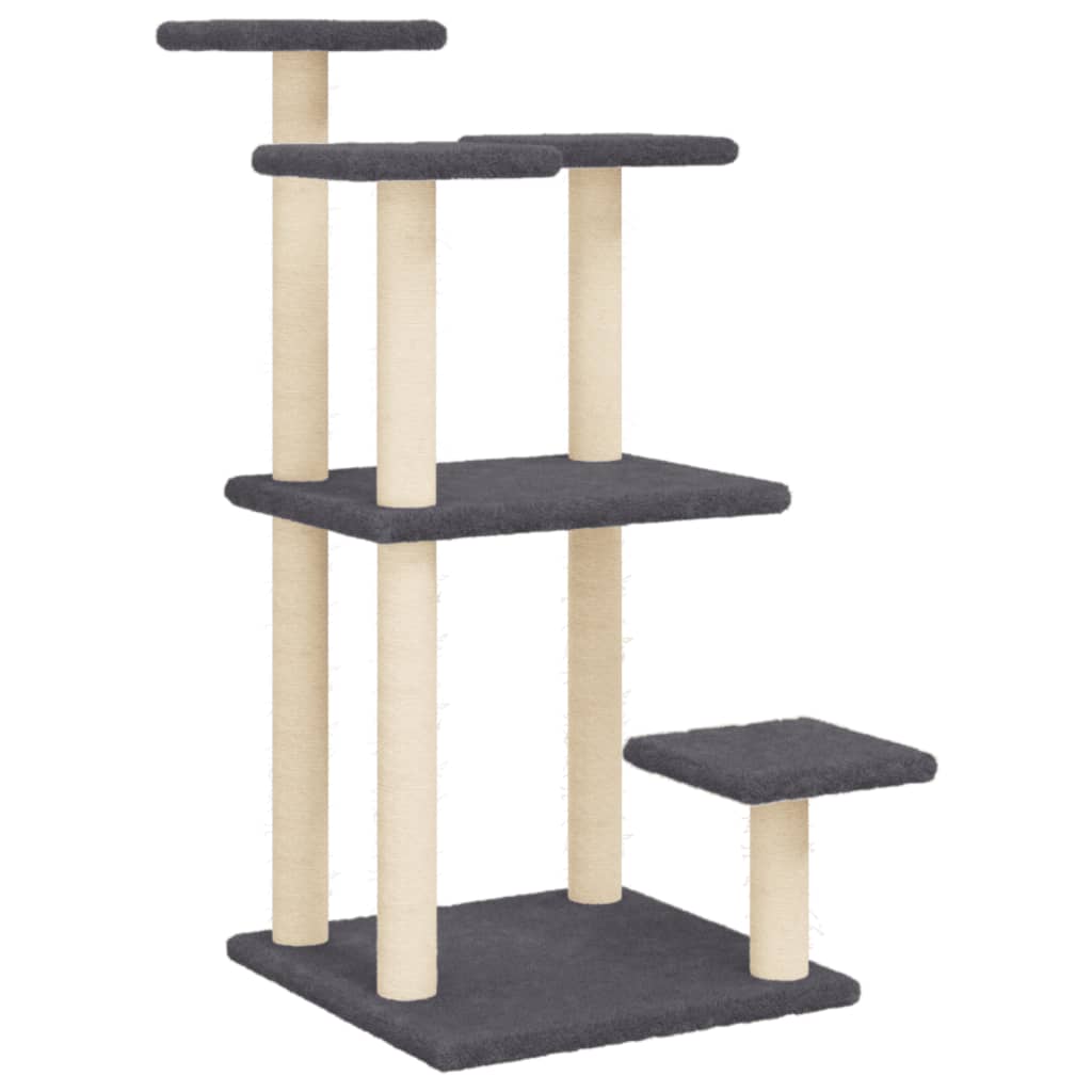 Vidaxl krabpalen met platformen 98,5 cm donkergrijs