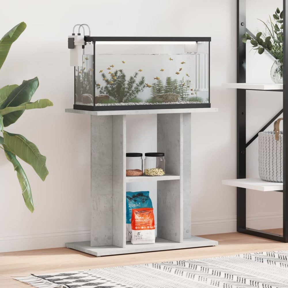 Vidaxl aquariumstandaard betongrijs 60x30x60 cm bewerkt hout