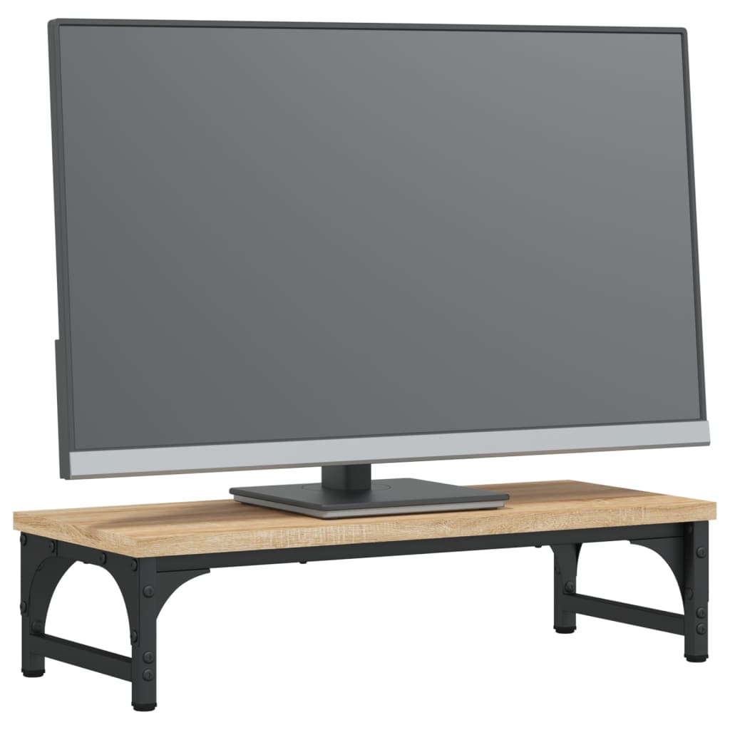 VidaXL Monitorstandaard 55x23x14 cm bewerkt hout sonoma eikenkleurig