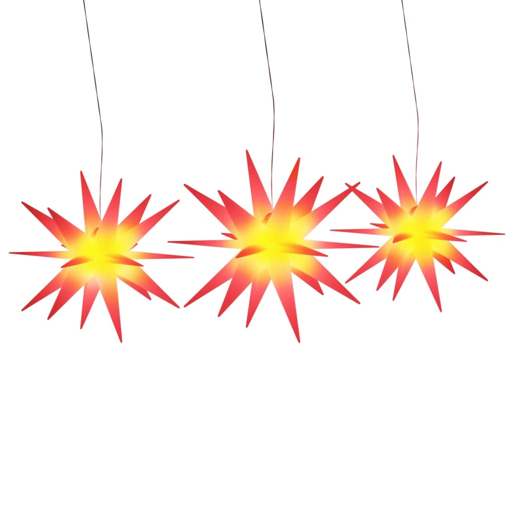 Vidaxl kerstlampen met led's 3 st inklapbaar rood