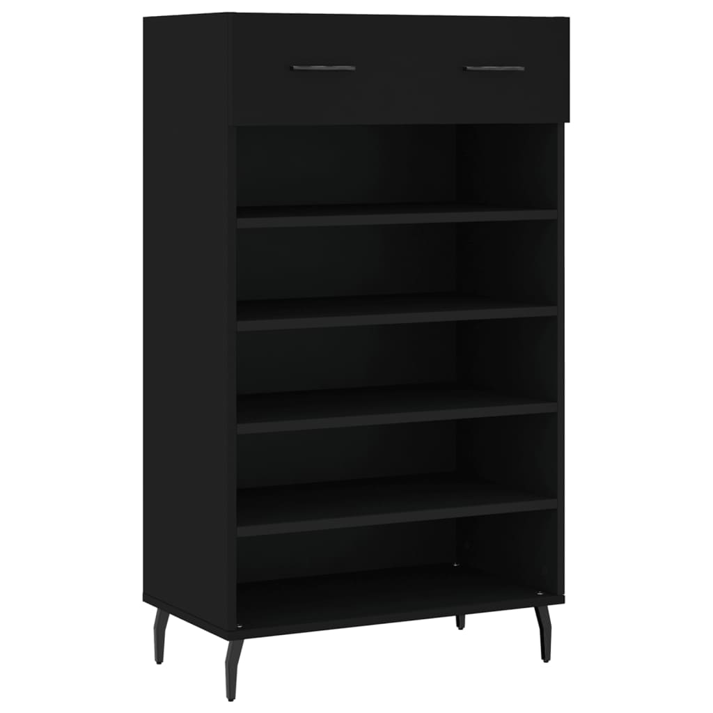 Vidaxl schoenenkast 60x35x105 cm bewerkt hout zwart
