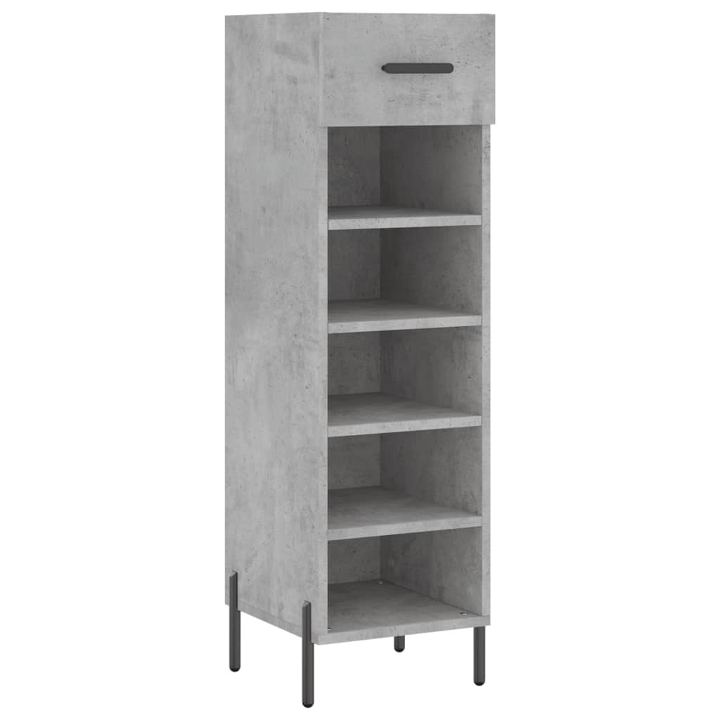 Vidaxl schoenenkast 30x35x105 cm bewerkt hout betongrijs