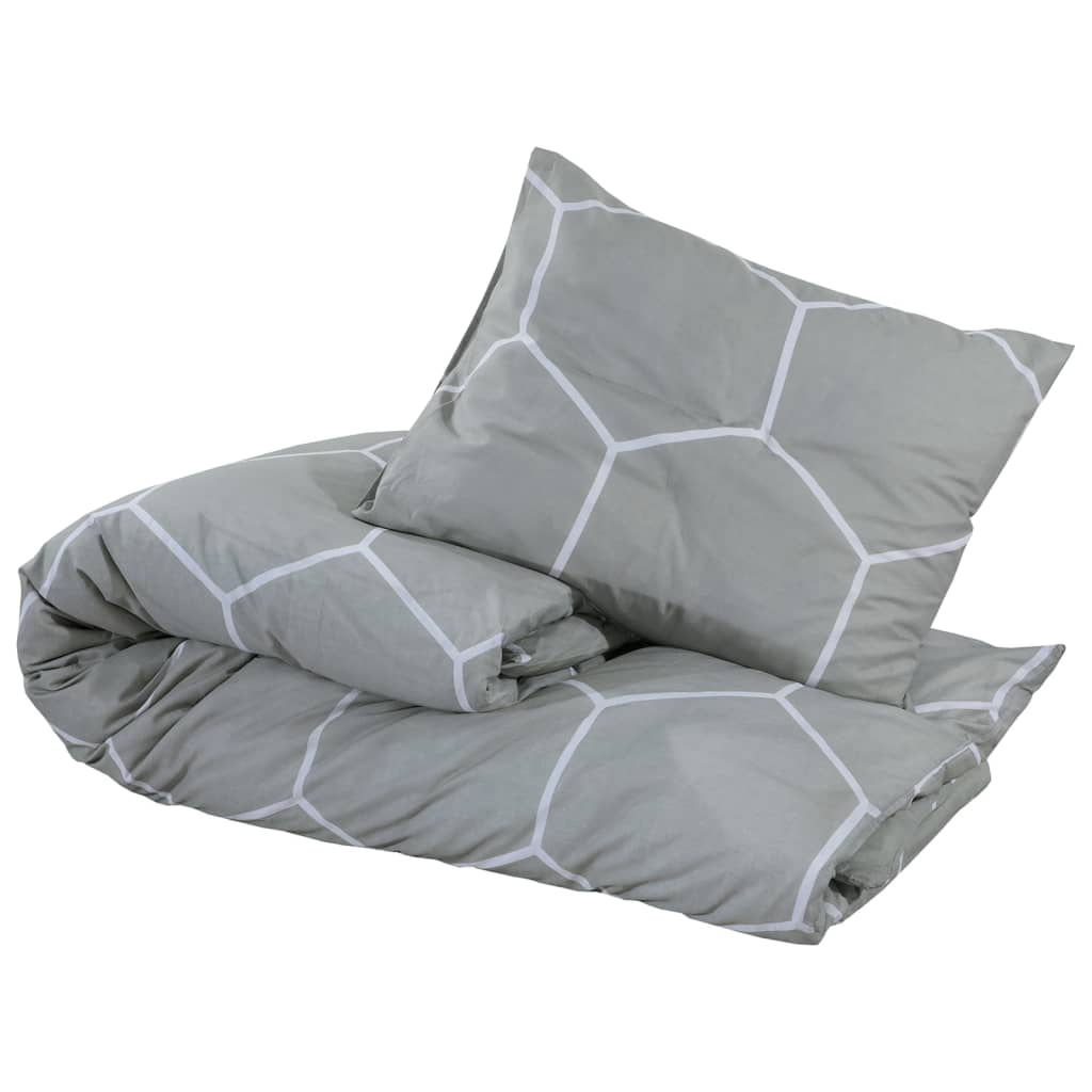 Vidaxl dekbedovertrekset 200x220 cm katoen grijs