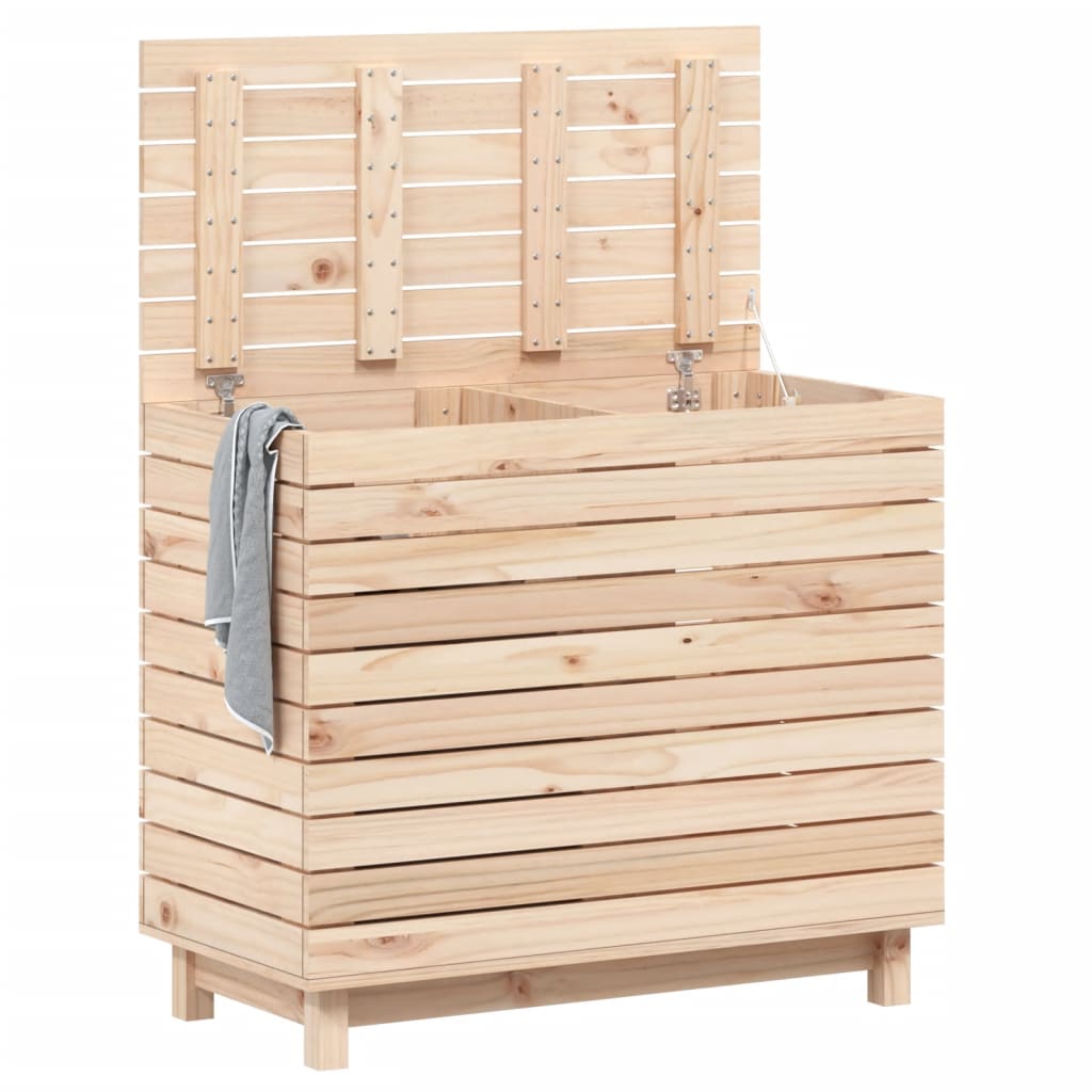 Vidaxl wasmand 88,5x44x76 cm massief groenhout