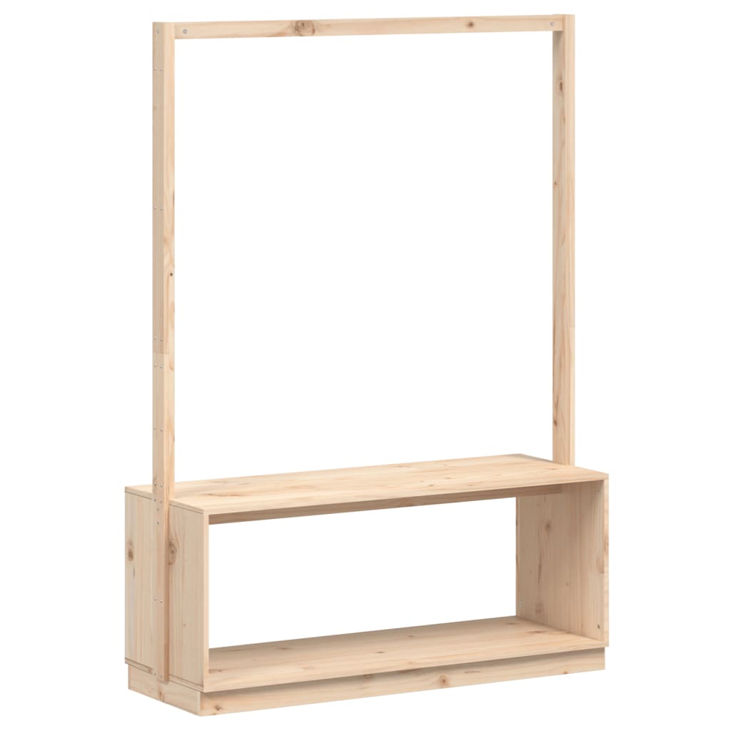 VidaXL Kledingrek schoenenkast 113x40x157,5 cm groenhout honingbruin