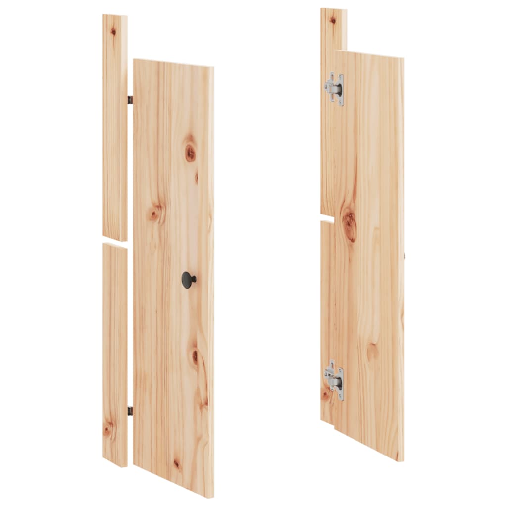 Vidaxl kastdeurtjes voor buitenkeuken 50x9x82 cm massief groenhout