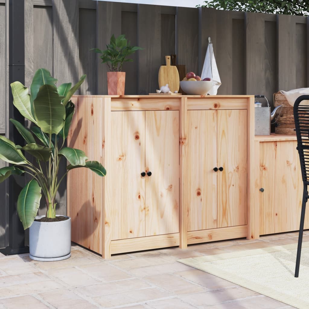Vidaxl kastdeurtjes voor buitenkeuken 2 st 50x9x82 cm groenenhout