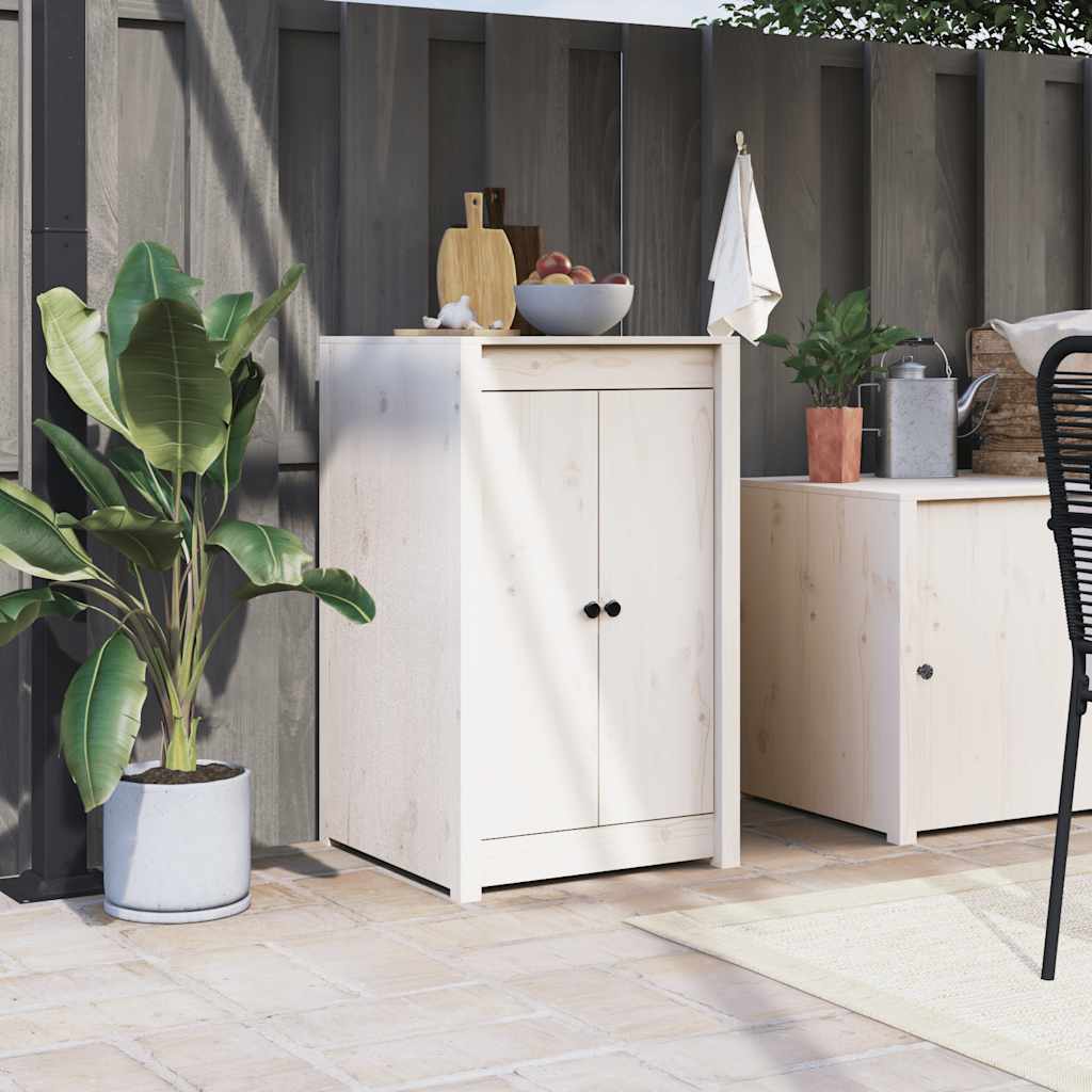 Vidaxl kastdeurtjes voor buitenkeuken 50x9x82 cm groenhout wit